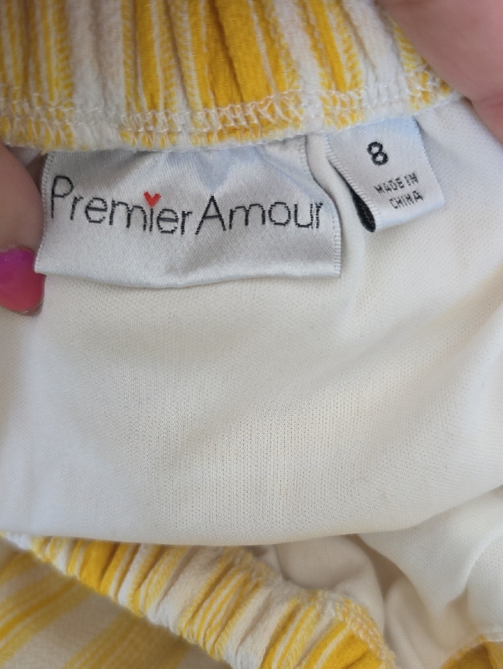 Premier Amour Striped Ruffle Romper 8 - Picture 8 of 9
